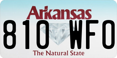 AR license plate 810WFO