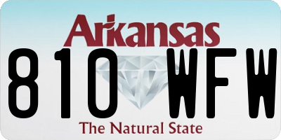 AR license plate 810WFW