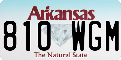 AR license plate 810WGM