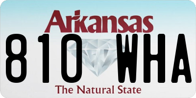 AR license plate 810WHA