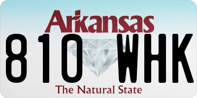 AR license plate 810WHK