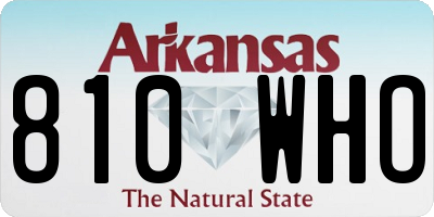 AR license plate 810WHO