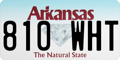 AR license plate 810WHT