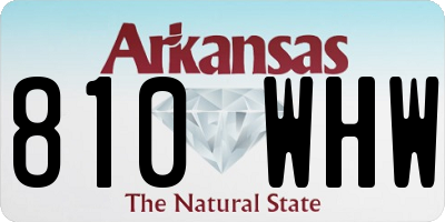 AR license plate 810WHW
