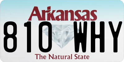 AR license plate 810WHY