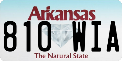 AR license plate 810WIA