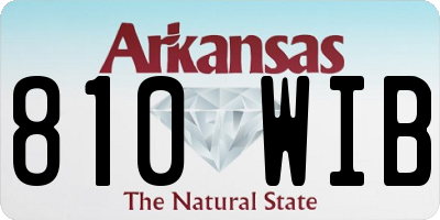 AR license plate 810WIB