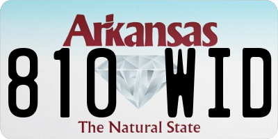 AR license plate 810WID