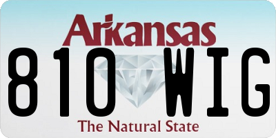 AR license plate 810WIG