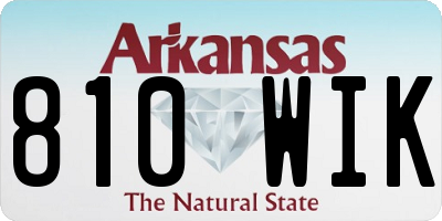 AR license plate 810WIK