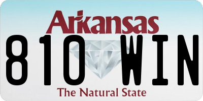 AR license plate 810WIN