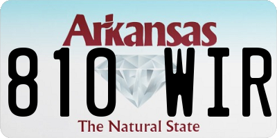 AR license plate 810WIR