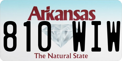 AR license plate 810WIW