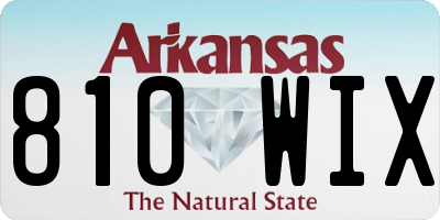 AR license plate 810WIX