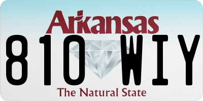 AR license plate 810WIY
