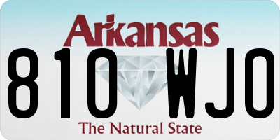 AR license plate 810WJO