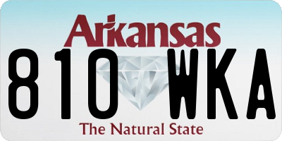 AR license plate 810WKA