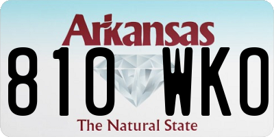 AR license plate 810WKO