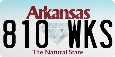 AR license plate 810WKS