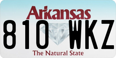 AR license plate 810WKZ