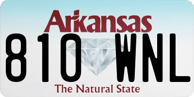 AR license plate 810WNL