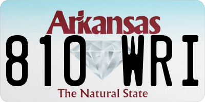 AR license plate 810WRI