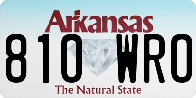 AR license plate 810WRO