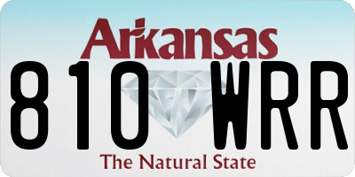 AR license plate 810WRR