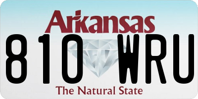 AR license plate 810WRU