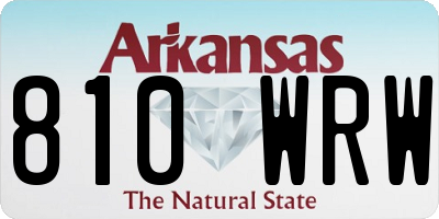 AR license plate 810WRW
