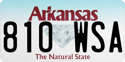 AR license plate 810WSA