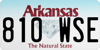 AR license plate 810WSE