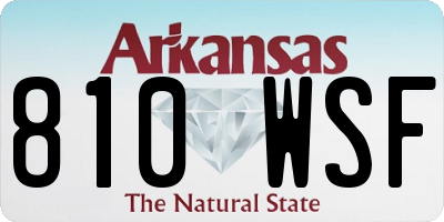 AR license plate 810WSF