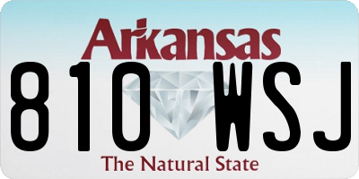 AR license plate 810WSJ