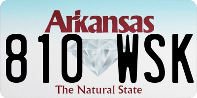 AR license plate 810WSK