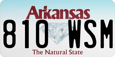 AR license plate 810WSM