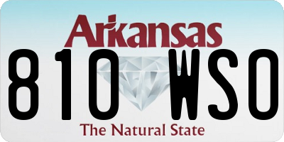 AR license plate 810WSO