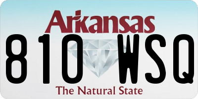 AR license plate 810WSQ