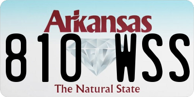 AR license plate 810WSS