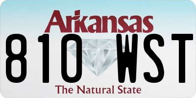 AR license plate 810WST