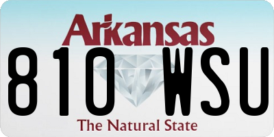 AR license plate 810WSU