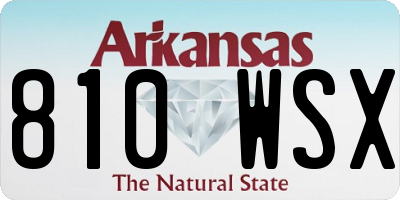 AR license plate 810WSX