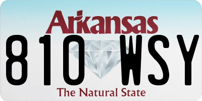 AR license plate 810WSY