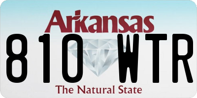 AR license plate 810WTR