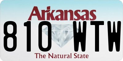 AR license plate 810WTW