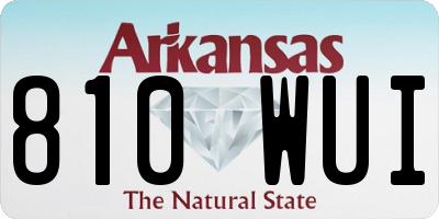 AR license plate 810WUI