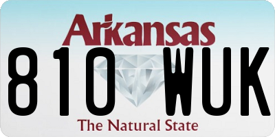 AR license plate 810WUK