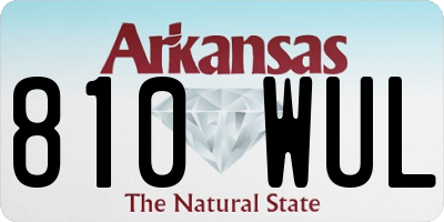 AR license plate 810WUL