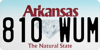 AR license plate 810WUM
