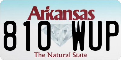 AR license plate 810WUP